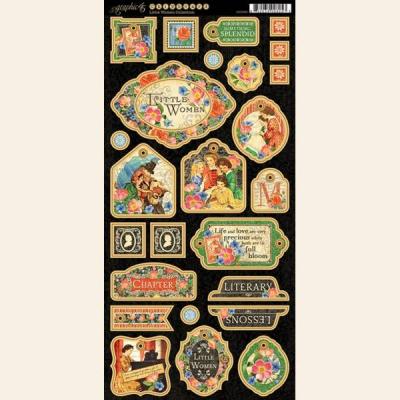 Graphic 45 Little Women Chipboard